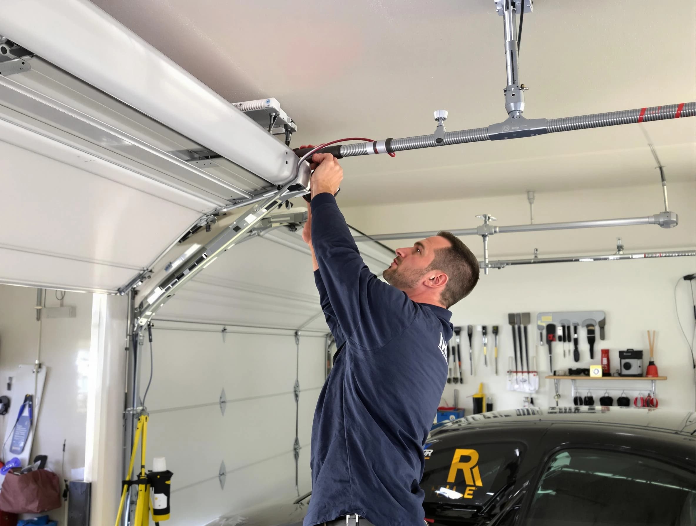 Eagle Mountain Garage Door Repair technician performing garage door cable repair in Eagle Mountain
