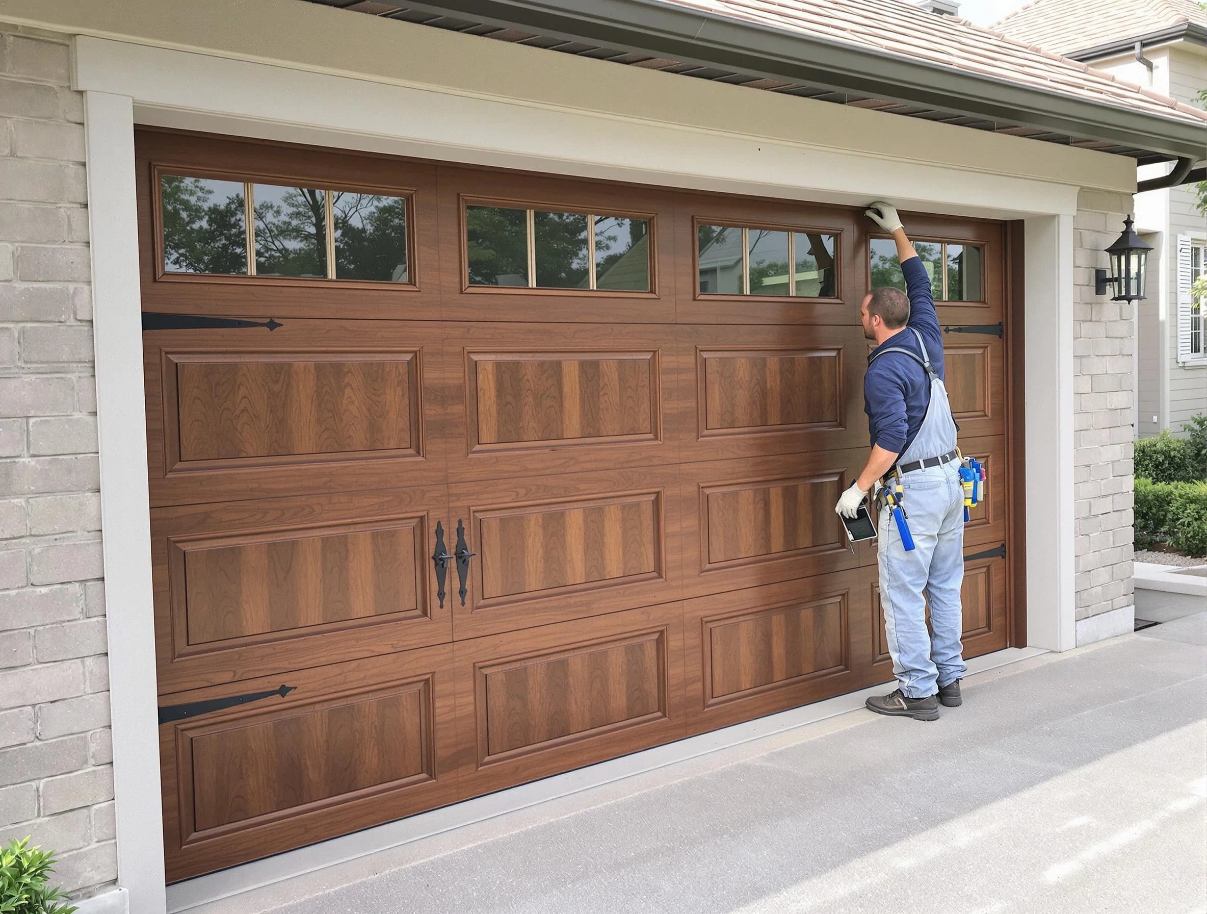Custom garage door showcase by Eagle Mountain Garage Door Repair in Eagle Mountain