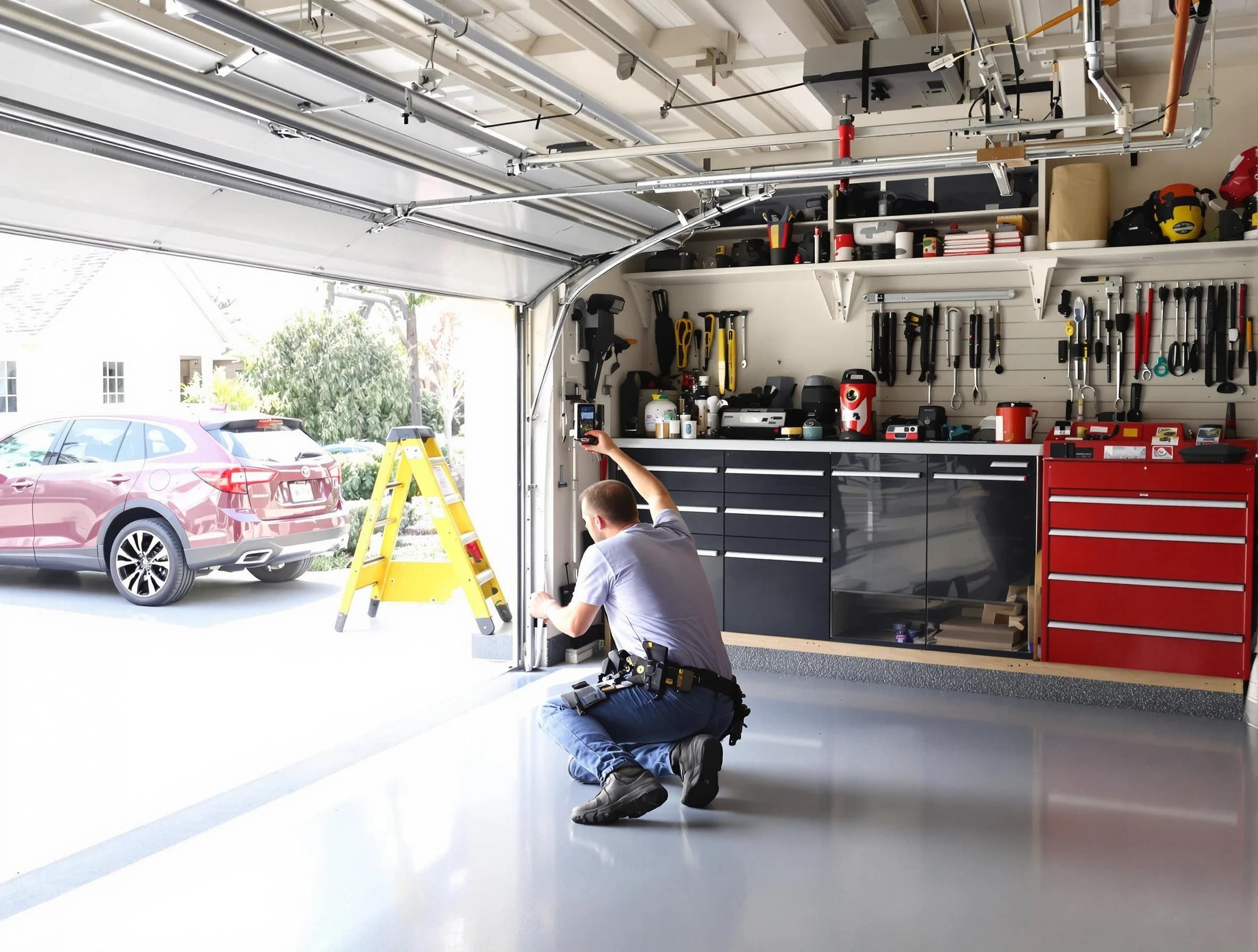 Local garage door repair service by Eagle Mountain Garage Door Repair in Eagle Mountain