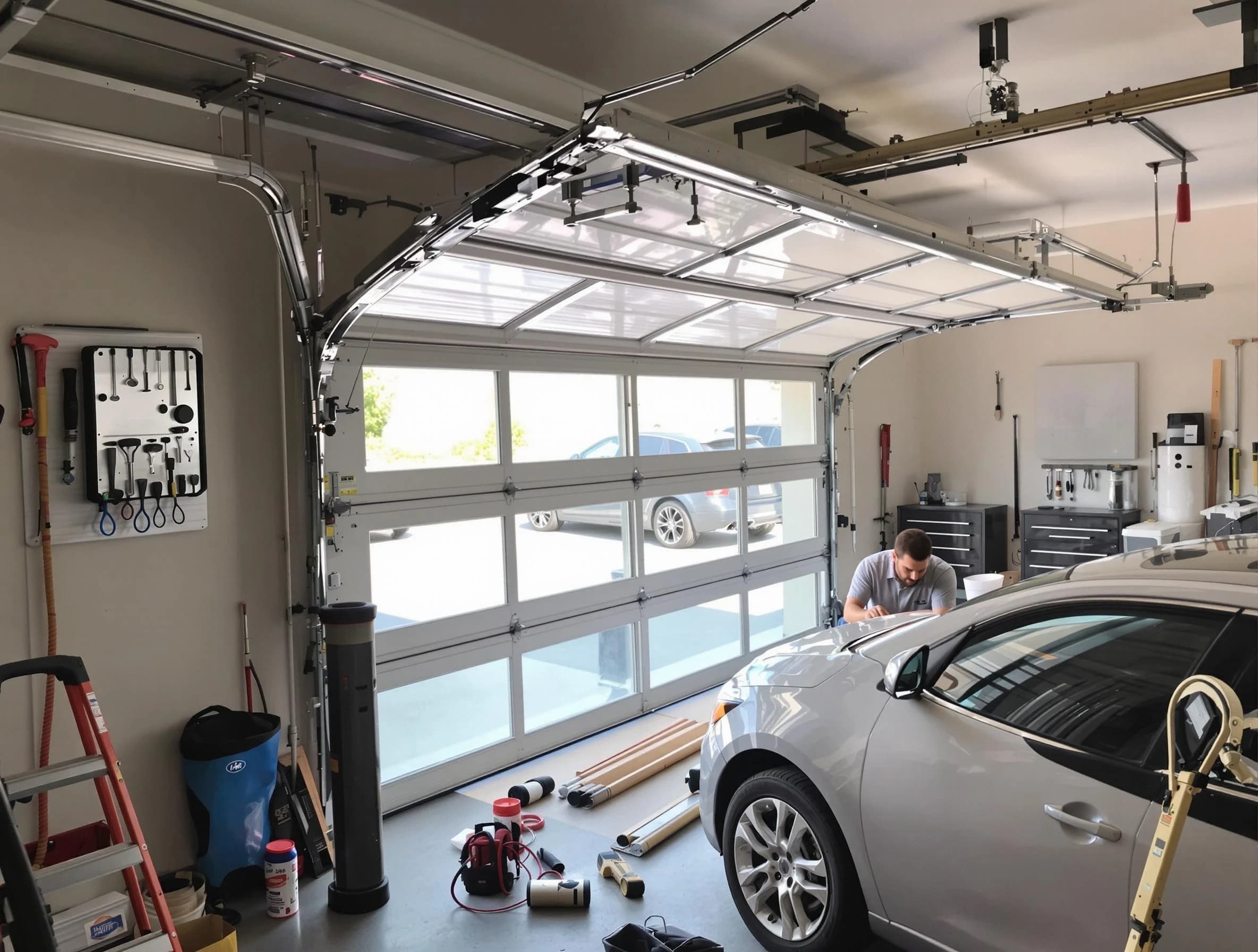 Garage door noise reduction service by Eagle Mountain Garage Door Repair in Eagle Mountain