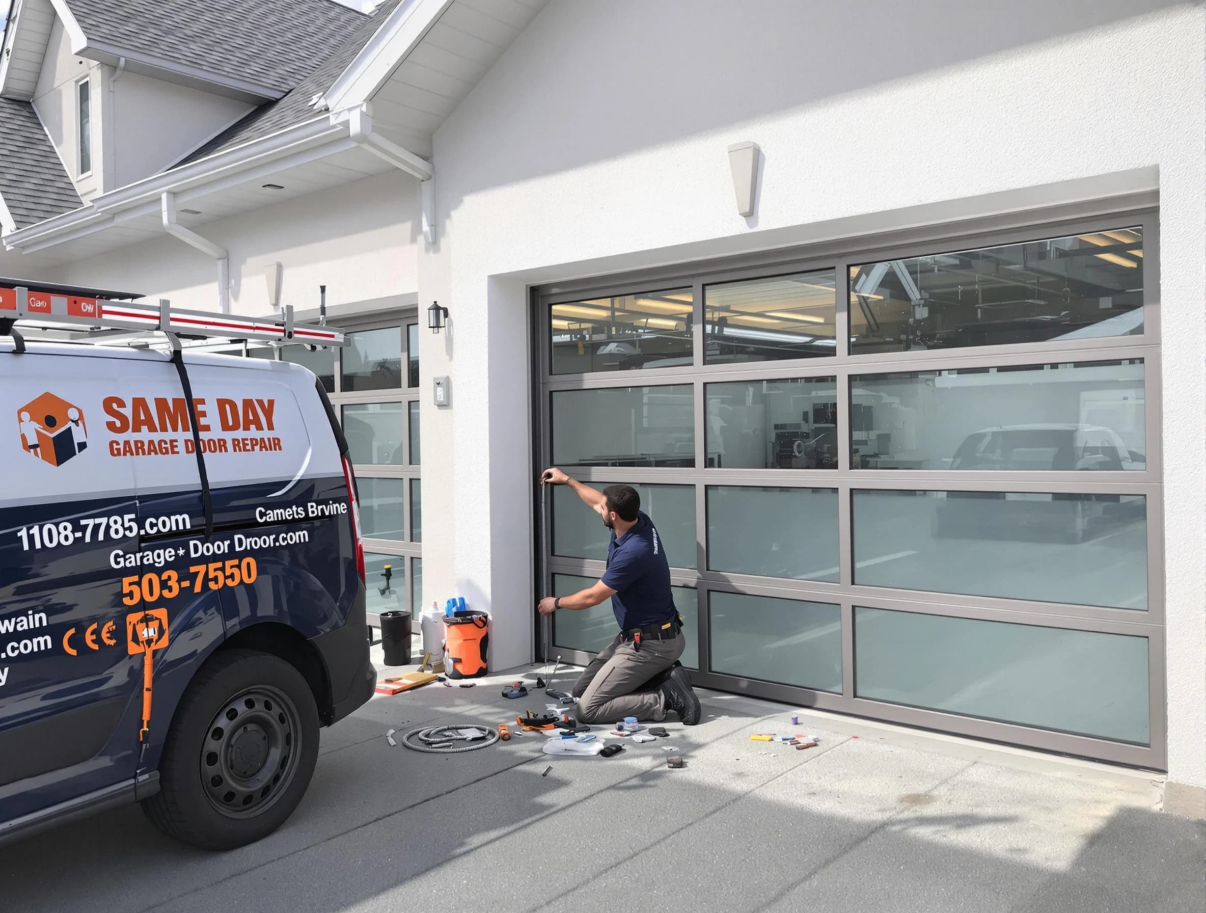 Same-day garage door repair service by Eagle Mountain Garage Door Repair in Eagle Mountain