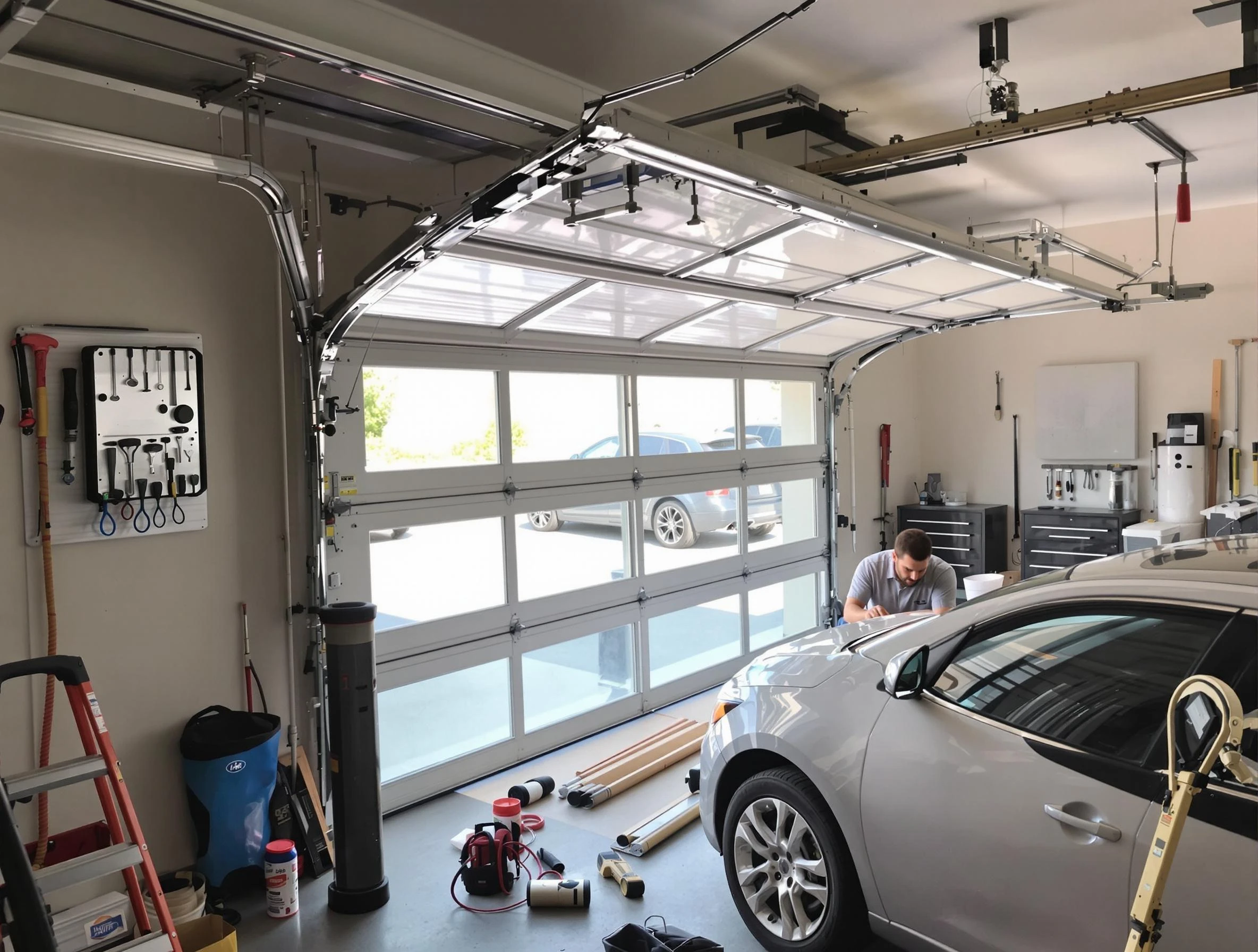 Garage door noise reduction service by Eagle Mountain Garage Door Repair in Eagle Mountain